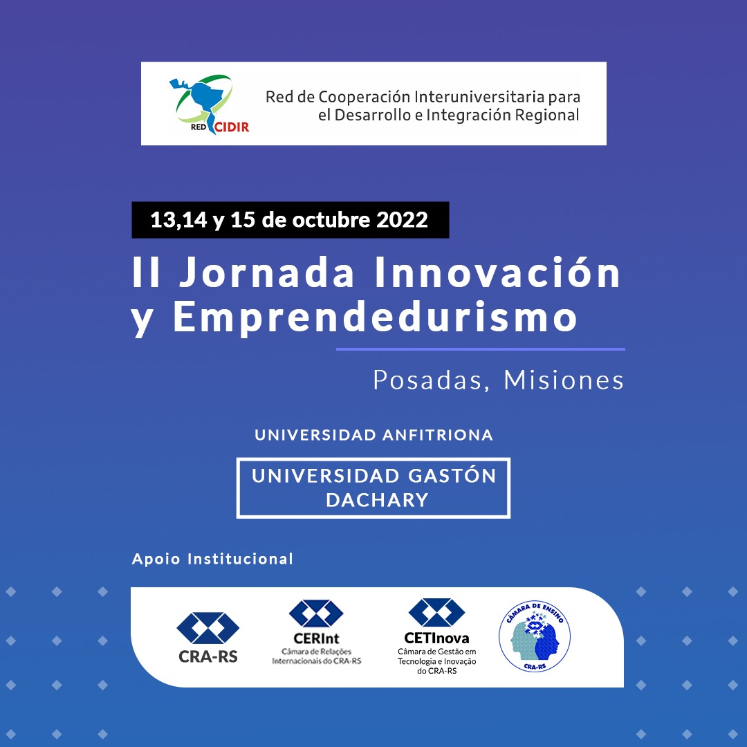 CRA-RS, CERInt, CETInova e CEEnsino apoiam a II Jornada de Inovação e Empreendedorismo